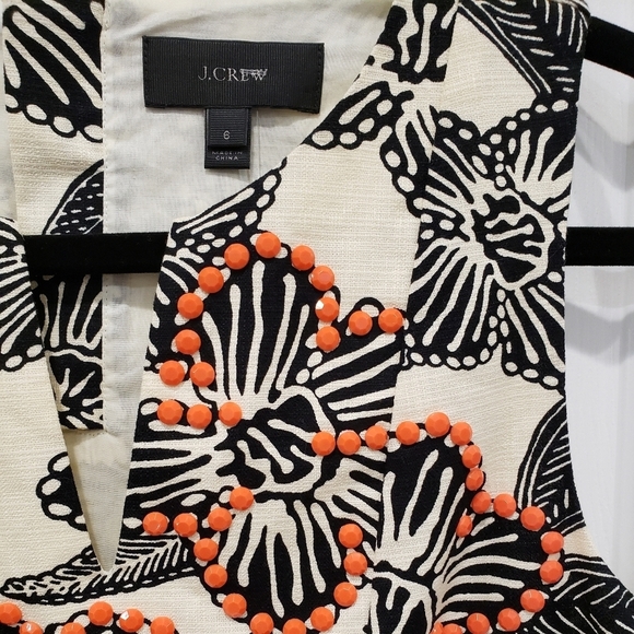 J. Crew Polynesian Floral Print Vest - Sz 6 - Picture 8 of 12